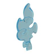 Wave / Flame with Clip (Trans-Light Blue)