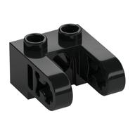 Technic Brick 1 x 2 with Hole and Dual Beam Extensions (Black)