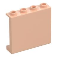 Panel 1 x 4 x 3 [Side Supports / Hollow Studs] (Light Nougat)