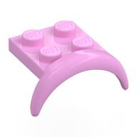 Wheel Arch, Mudguard 2 x 3 x 1 1/3 with 2 x 2 Plate (Bright Pink)