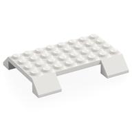 Brick Sloped 45° 6 x 8 Double with 4 x 8 Bottom Cutout, 1 x 4 Side Cutout (White)