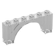 Brick Arch 1 x 6 x 2 - Thin Top without Reinforced Underside [New Version] (Trans-Clear)