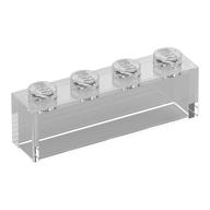 Brick 1 x 4 without Bottom Tubes (Trans-Clear)