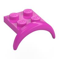 Wheel Arch, Mudguard 2 x 3 x 1 1/3 with 2 x 2 Plate (Dark Pink)