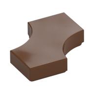 Tile Special 2 x 2 with 2 Quarter Round Cutouts (Reddish Brown)