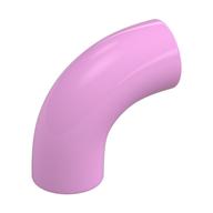 Brick Round 1 x 1 diameter Tube with 90 Degree Elbow (2 x 2 x 1) and Axle Holes (Crossholes) at each end (Bright Pink)