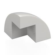 Brick Round Corner, Curved 2 x 2 x 1 2/3 Quarter Dome with 1 Cutout (White)