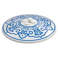 Dish 8 x 8 Inverted [Radar] with Dark Azure Decorations Print (White)