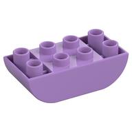Duplo Brick 2 x 4 Curved Bottom (Medium Lavender)