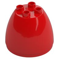Duplo Egg, Top 4 x 4 x 2 1 / 2 (Red)