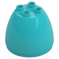 Duplo Egg, Top 4 x 4 x 2 1 / 2 (Medium Azure)