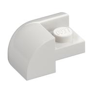 Brick Round, Curved 2 x 2 x 1, Corner (White)