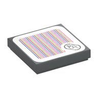 Tile 2 x 2 with Dragon Coin and Barcode Print (Sticker) (Dark Bluish Gray)