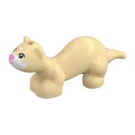 Animal, Ferret with /White Face, Bright Pink Nose Print (Tan)