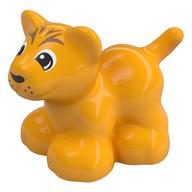 Duplo Animal, Lion Cub with Black Eyes Print (Bright Light Orange)