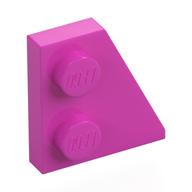 Wedge Plate 2 x 2 Right (Dark Pink)
