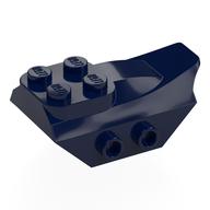 Brick Special 2 x 5 with Slope, Studs on Side (Dark Blue)