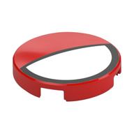 Tile Round 2 x 2 with Hole with White Spider-Man Eye Print (Red)