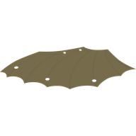 Wing 12 x 20 Left with Dark Grey Stitches Print (Tan)