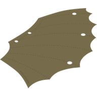 Wing 12 x 20 Right with Dark Grey Stitches Print (Tan)