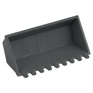 Construction Vehicle Bucket 4 x 8 with Locking 2 Finger Hinge, Raised Inside (Dark Bluish Gray)