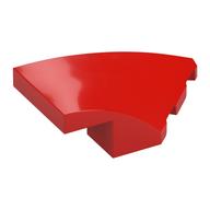 Brick Wedged, Curved 4 x 2 with Stud Notch Right (Red)