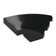 Brick Wedged, Curved 4 x 2 with Stud Notch Right (Black)