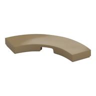 Tile 3 x 3 Curved, Macaroni (Dark Tan)