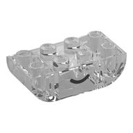 Brick Curved Inverted 2 x 4 Double, Curved Line (Smile) Print (Trans-Clear)