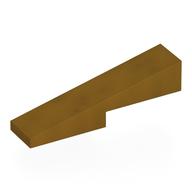 Brick Sloped 1 x 4 with 1 x 2 Cutout (Pearl Gold)