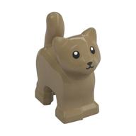 Animal, Cat, Kitten, Short Tail, Black Eyes and Nose Print (Dark Tan)