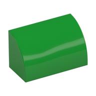 Brick Curved 1 x 2 x 1 No Studs (Bright Green)