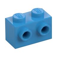 Brick Special 1 x 2 with 2 Studs on 1 Side (Dark Azure)