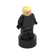 Minifig Trophy Statuette, Draco Malfoy, Black Outfit (Black)