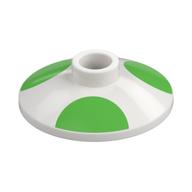 Dish 2 x 2 Inverted [Radar] with Bright Green Circles, Yoshi Egg Print (White)