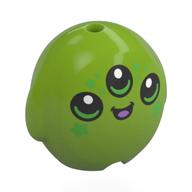 Pillow Plush Toy with Alien Face, 3 Eyes, Green Spots Print (Lime)