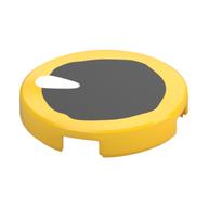 Tile Round 2 x 2 with Black Eye Print (Yellow)