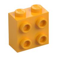 Brick Special 1 x 2 x 1 2/3 with 4 Studs on 1 Side (Bright Light Orange)