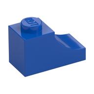 Brick Curved 2 x 1 with Inverted Cutout (Blue)