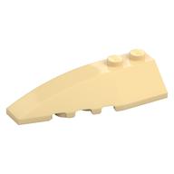 Brick Wedged, Curved 6 x 2 Left, Smooth Inner Walls (Tan)