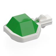 Projectile, Koopa Troopa Shell with Lever with Bright Green Top Pattern (White)