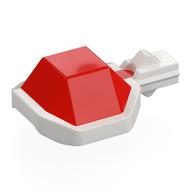 Projectile, Koopa Troopa Shell with Lever with Red Top Pattern (White)