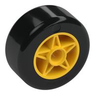 Wheel 30 x 20 with Black Tire Pattern (Yellow)