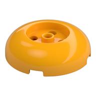Brick Round 4 x 4 Dome Top with Round 2 x 2 Recessed, 4 Studs (Bright Light Orange)