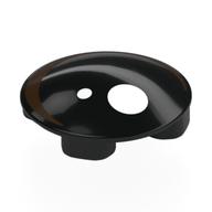 Plate Round 2 x 2 with Rounded Bottom with White Circles / Eye Print (Black)
