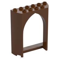 Panel 2 x 6 x 6 with Gothic Arch (Reddish Brown)