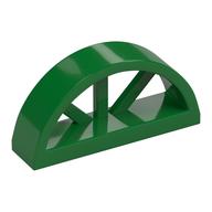 Window 1 x 4 x 1 2/3 with Spoked Rounded Top (Green)