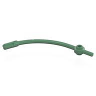 Bar Curved with Axle End and 1 x 1 Round Plate (Sand Green)