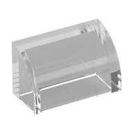 Brick Curved 1 x 2 x 1 No Studs, No Bottom Stud Holder (Trans-Clear)