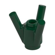 Brick Round 1 x 1 with 3 Bars (Dark Green)